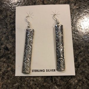 Navajo Native American Sterling Silver Earrings